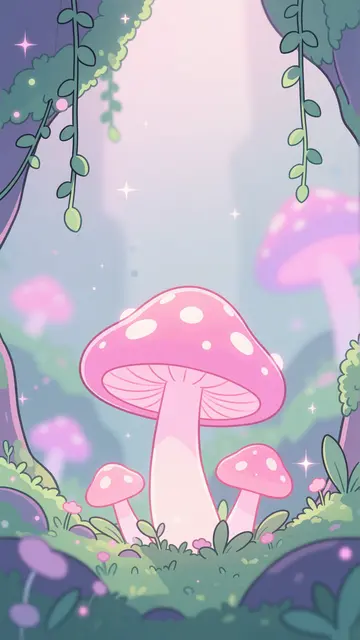 Woolly Village Path — cottagecore, kawaii, cute phone wallpaper