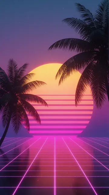 Synthwave Beach