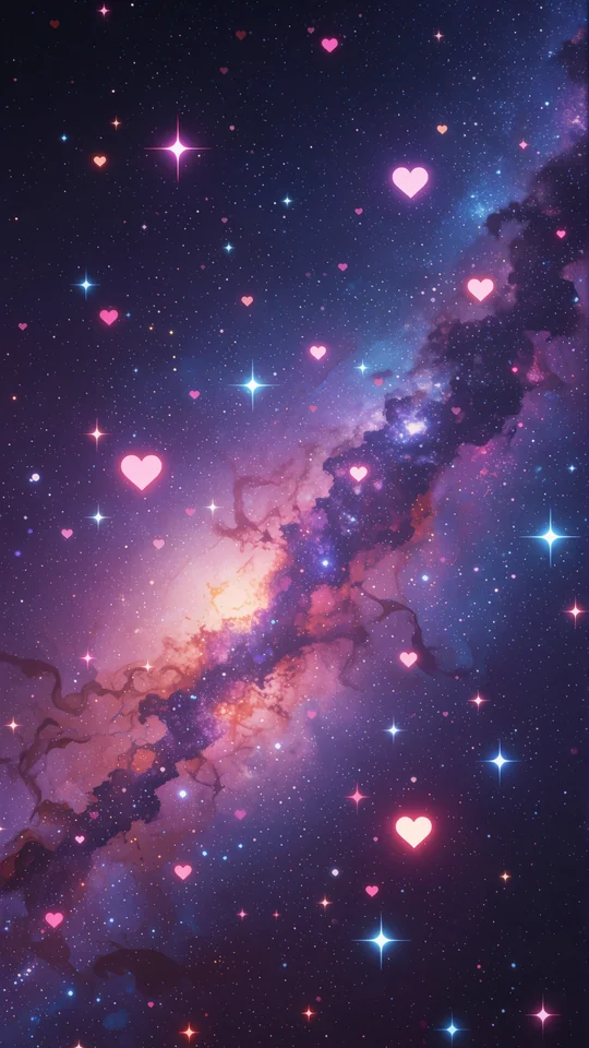 Heart Nebula — galaxy, hearts, nebula phone wallpaper